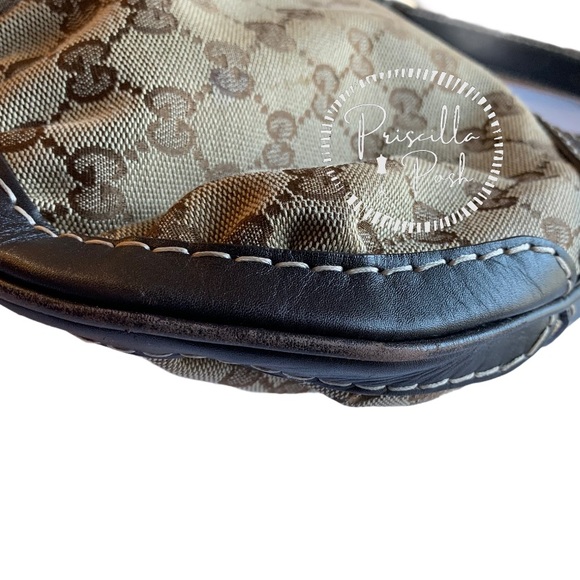 Gucci Hobo Queen Bow Gold Guccisimma Shoulder Bag GG Canvas Shoulder Bag - Picture 7 of 15